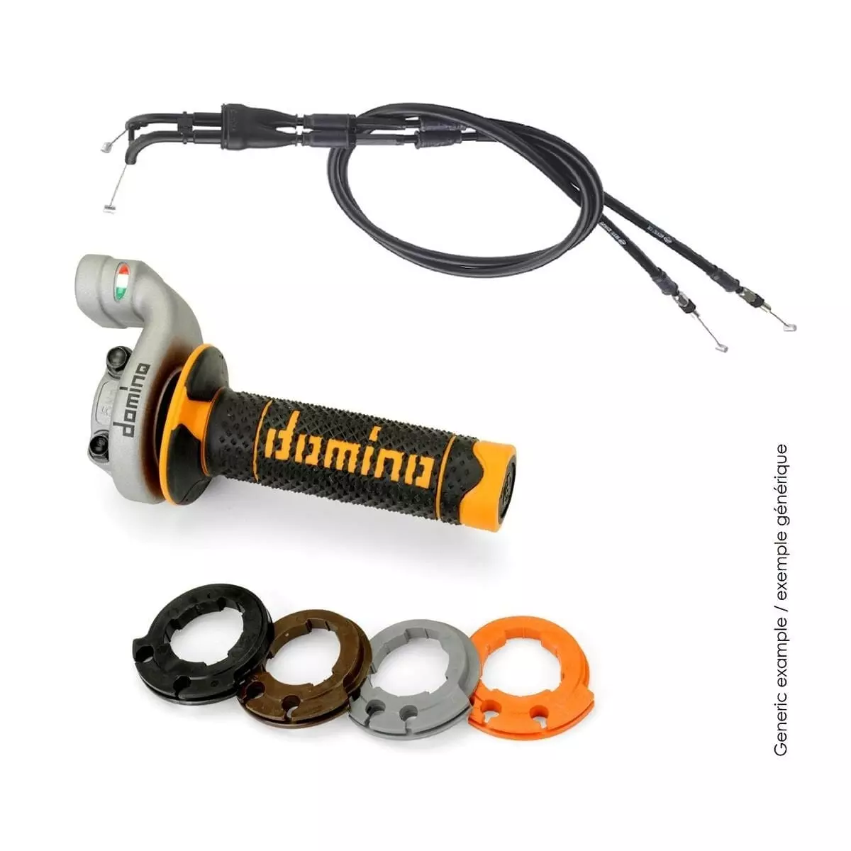 Kit Poignée De Gaz Domino Krk Evo Rouge Noir