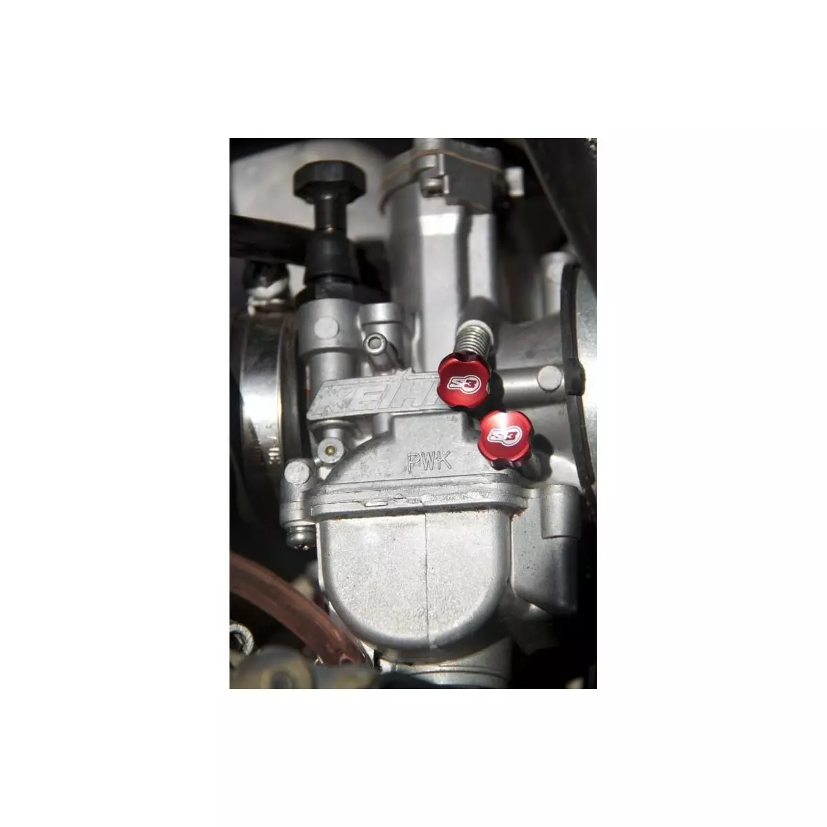 Vis de réglage carburateur s3 enduro ralenti + air + ressorts rouge