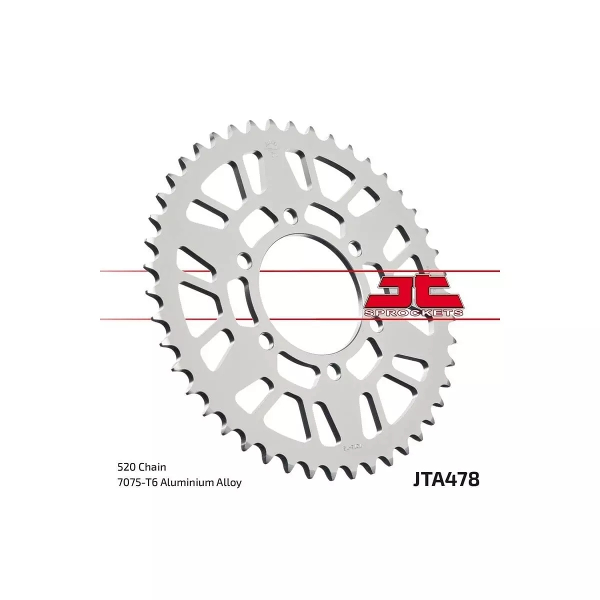 Couronne JT Sprockets Aluminium Ultra-Light Anti-Boue 478 - 520 1096571003