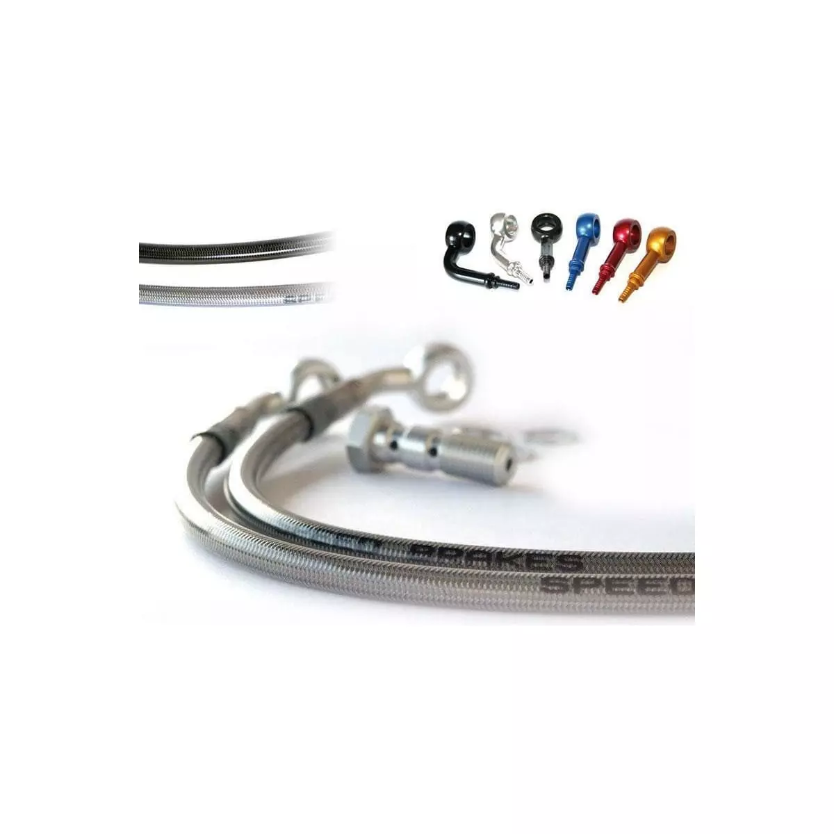 Durite Aviation Speed Brakes Carbone/Raccord Argent 3024064