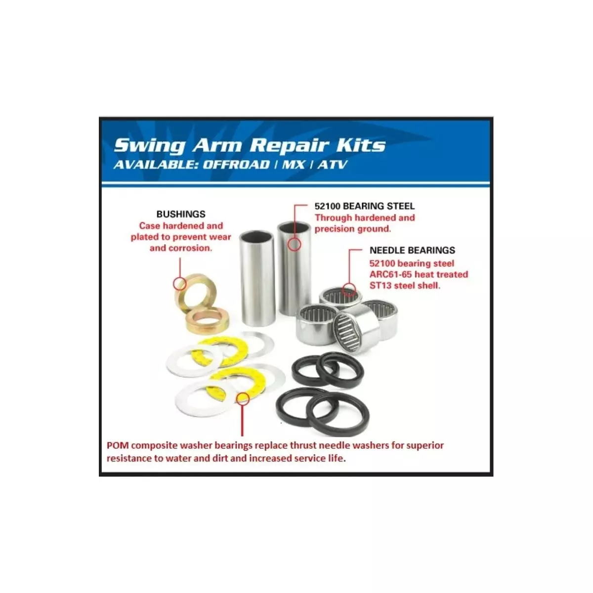 Kit De Roulements De Bras Oscillant All Balls 1039709