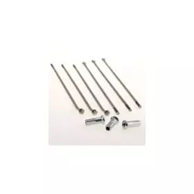 Jeu De Rayons Haan Wheels 19" Argent/Têtes De Rayons Argent 32 Pièces 1076543003