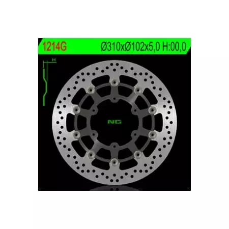 Disque De Frein NG Brake Disc Flottant 1214G - Freinage NG BRAKE