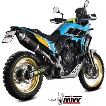 Silencieux MIVV Dakar Slip-On Acier Inoxydable Noir 1113738002 - Echappement moto MIVV