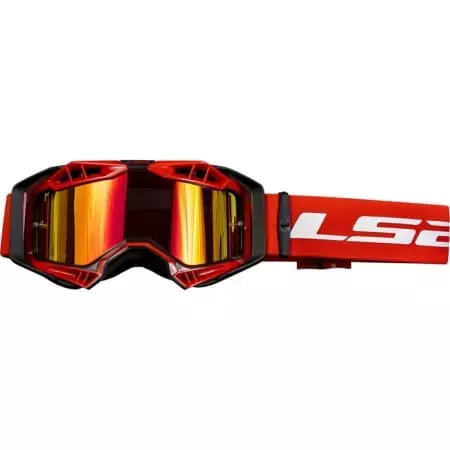 Masque Cross LS2 Aura Pro Pinlock Noir Rouge