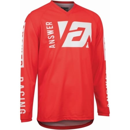 Maillot Cross Answer A22 Syncron Merge Rouge Blanc