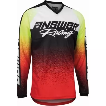 Maillot Cross Answer A22 Syncron Prism Rouge Jaune Fluo