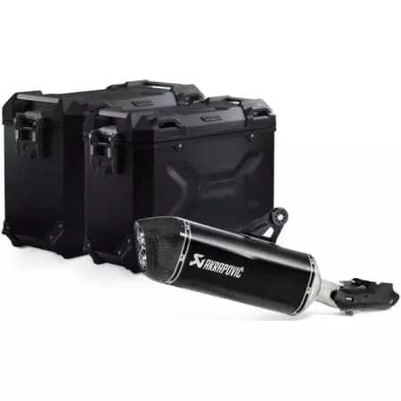 Kit Valises SW-Motech Trax ADV / Échappement 45/37 L BMW R 1250 GS/Adv/Rallye (2018-2022) Noir