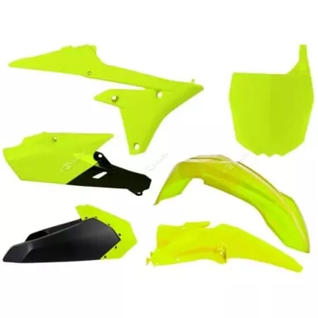 Kit Plastiques Rtech Jaune Fluo Noir RKITYZFGF0614