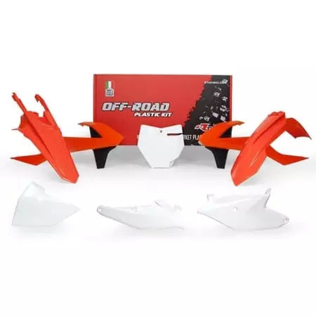 Kit Plastiques 6 P Rtech Orange Blanc Noir RKITKTMOEM526