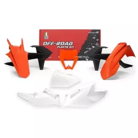 Kit Plastiques 6 P Rtech Orange Noir Blanc RKITKTMOEM517