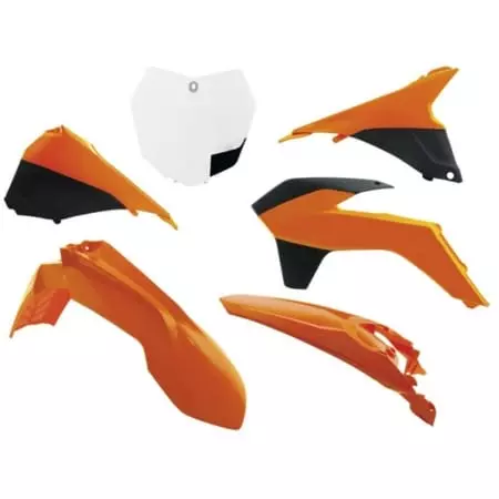 Kit Plastiques 6 P Rtech Orange Blanc RKITKTMOEM512