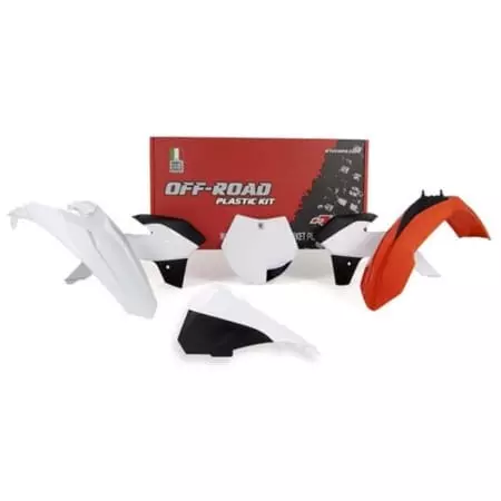 Kit Plastiques 5 P Rtech Orange Blanc Noir RKITKTMOEM533