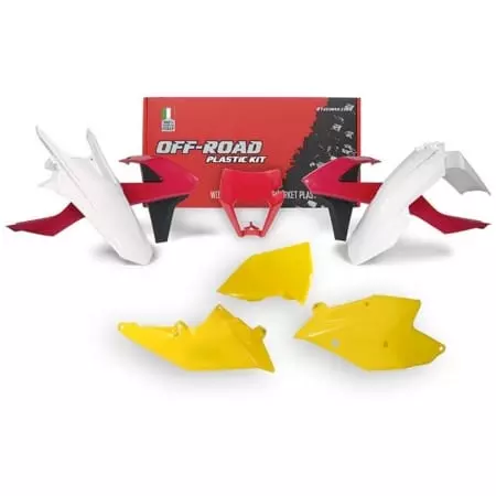Kit Plastiques Rtech Rouge Jaune Blanc RKITKTMRQ1517