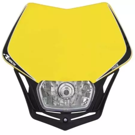 Plaque Phare V-Face Jaune Noir  Rtech RMASKGINR008