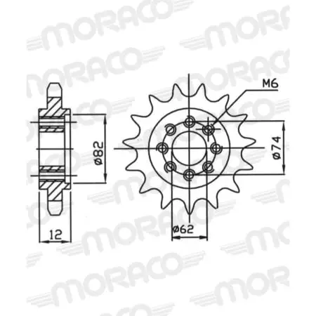 Pignon Supersprox PSBCst-999:22 50-29031-22