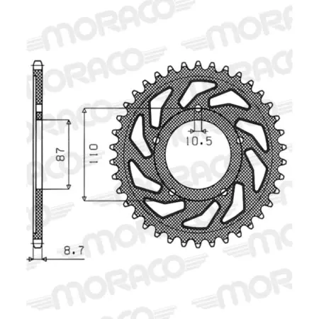 Couronne Supersprox Alu 51-35031-45