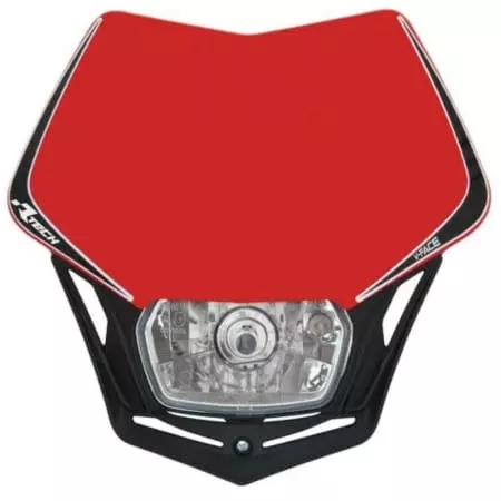 Plaque Phare Rtech V-Face Rouge Noir RMASKRSNR008