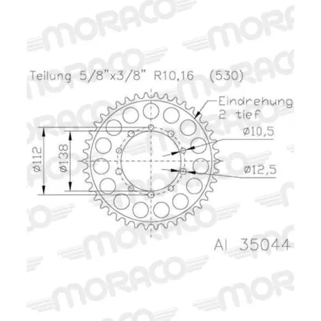 Couronne Supersprox Alu 51-35044-38