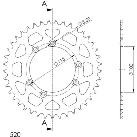 Couronne Supersprox Alu 51-32213-41