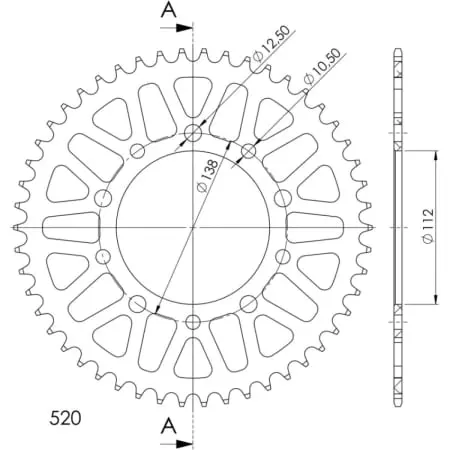 Couronne Supersprox Alu Jta1303-50 51-32206-50