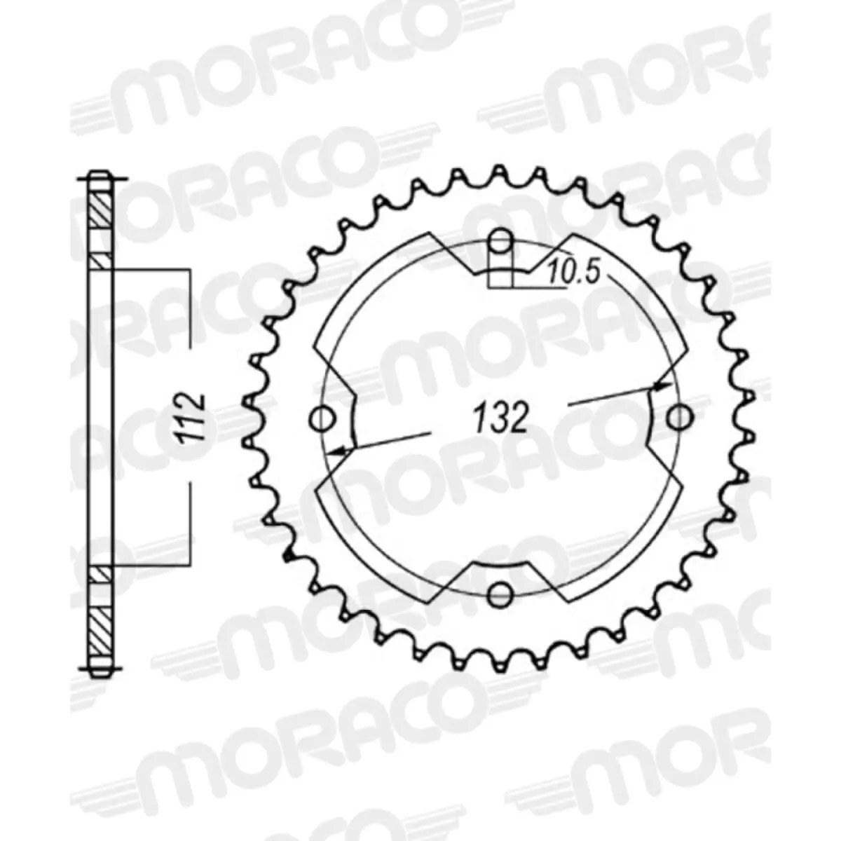 Couronne Supersprox Rfe-1072:36-Blk 50-32116-36