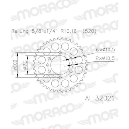 Couronne Supersprox Alu 51-32021-45
