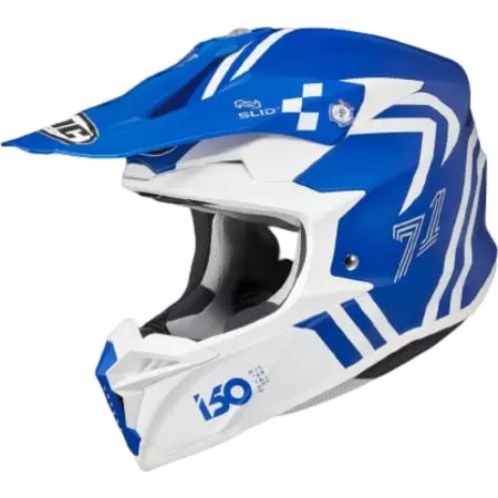 Casque Cross HJC I50 Hex MC2SF Bleu Blanc