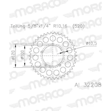Couronne Supersprox Alu 51-32208-41
