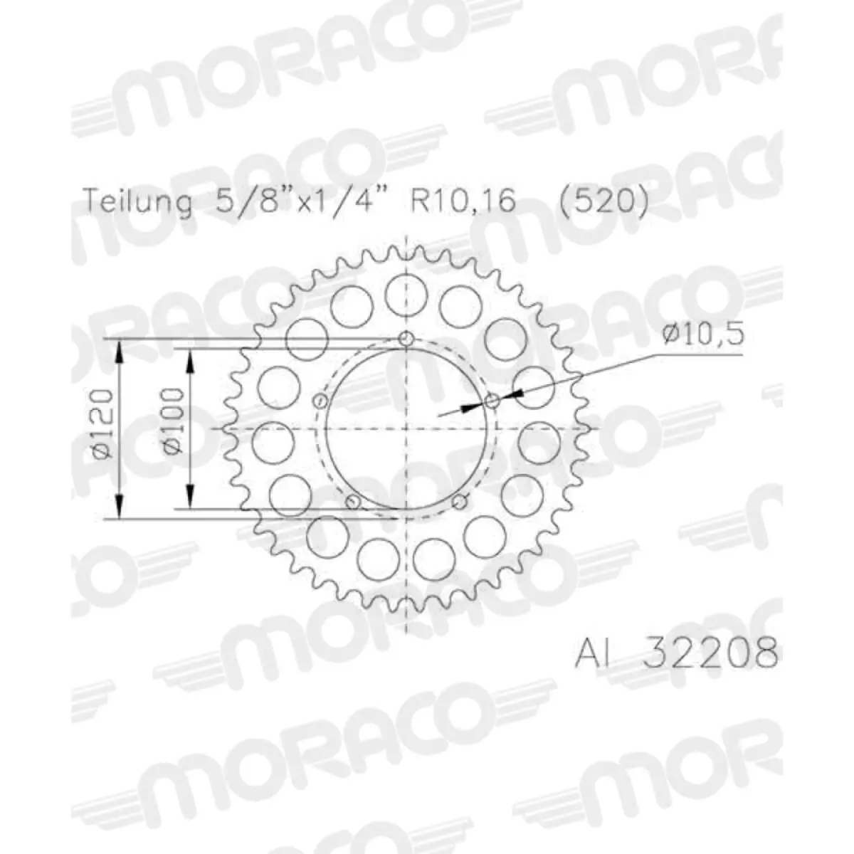 Couronne Supersprox Alu 51-32208-41