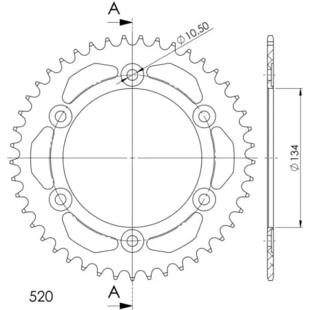 Couronne Alu Supersprox Ral-1308:45