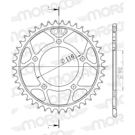 Couronne Supersprox Rfe 489:42-Blk 50-35057-42 Jtr1493-42
