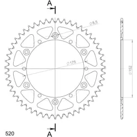 Couronne Alu Supersprox Ral-853:51 