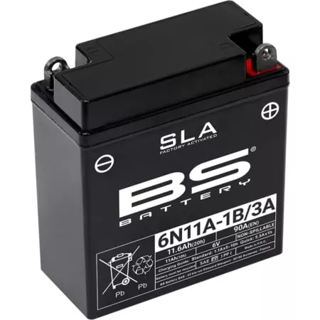 Batterie Bs Battery 6N11A-1B/3A 6V 11.6Ah - Prête À L'emploi