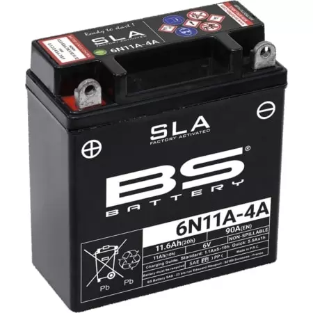 Batterie Bs Battery 6N11A-4A 6V 11.6Ah - Prête À L'emploi