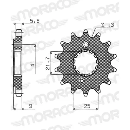 Pignon Supersprox PSB50-32040-13 Jtf1309.13