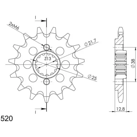 Pignon Supersprox PSBCst-511:15 50-32038-15 35915 Jtf511.15