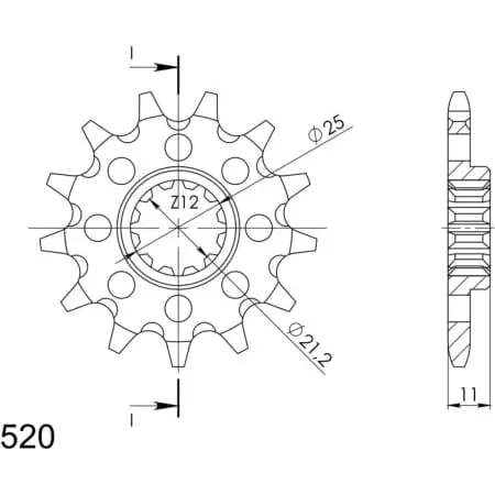 Pignon Supersprox PSBCst-824:14 38314 Jtf824.14Sc