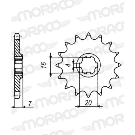 Pignon Supersprox PSB50-13012-14 Jtf413.14