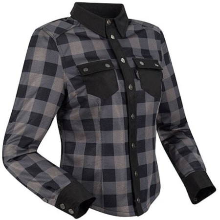 Surchemise Femme Segura Lady Jovan Noir Gris - Blouson Moto SEGURA