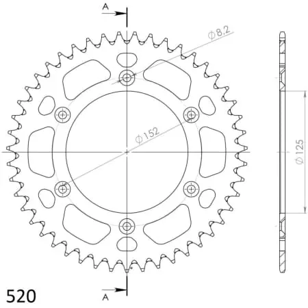 Couronne Alu Supersprox Ral-8000:47 Rouge