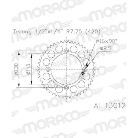 Couronne Supersprox Alu 51-13012-57