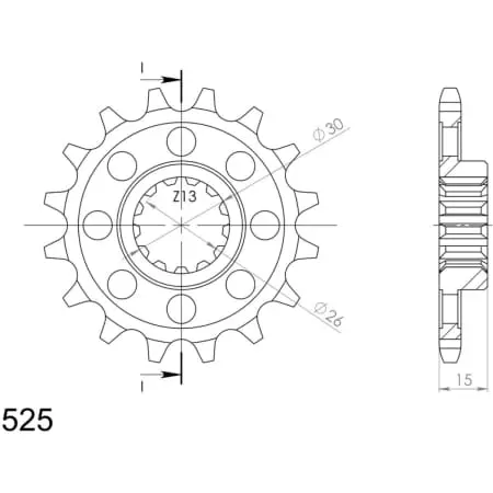 Pignon Supersprox PSBCst-404:16 50-29045-16S