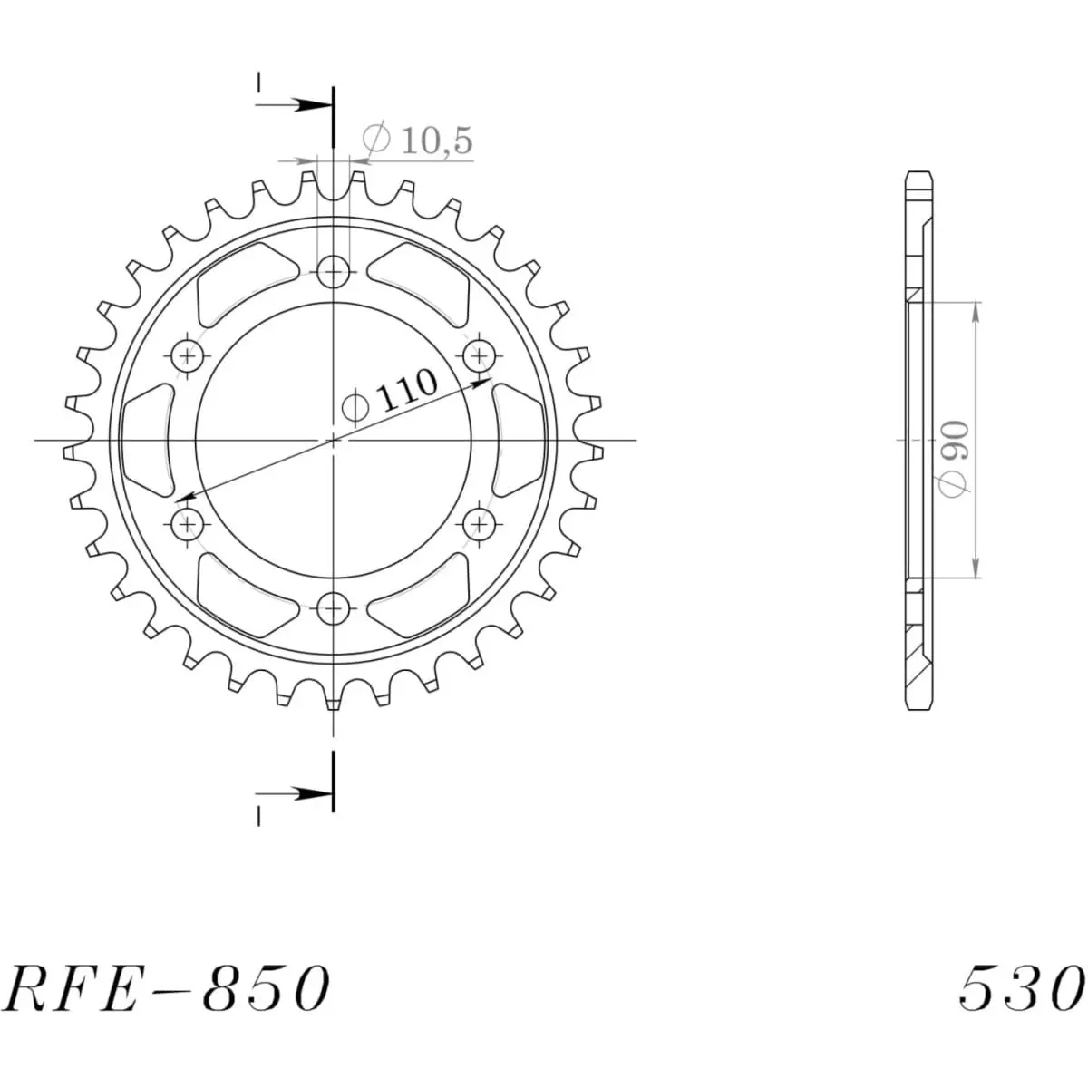 Couronne Supersprox Rfe-850-33-Blk Jtr850-33 50-35019-33