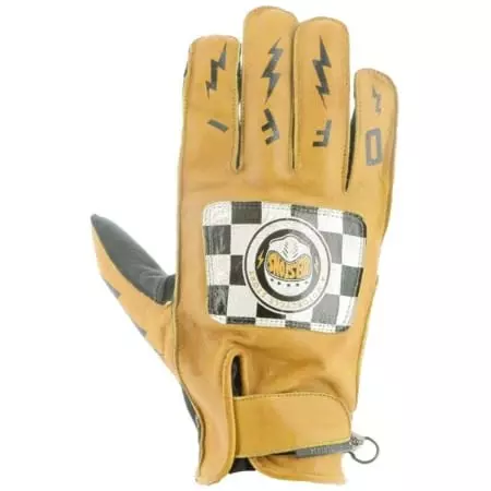 Gants Helstons Logo Gold Noir