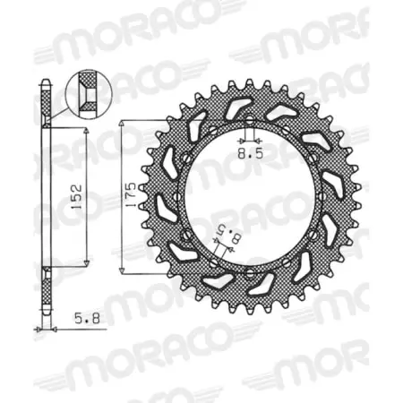 Couronne Alu Supersprox Ral-853:47