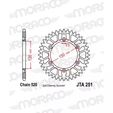 Couronne Supersprox Alu Jta251-54 51-32001-54