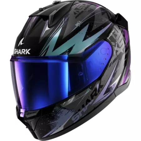 Casque Shark D-SKWAL 3 BLAST-R Noir Vert Brillant