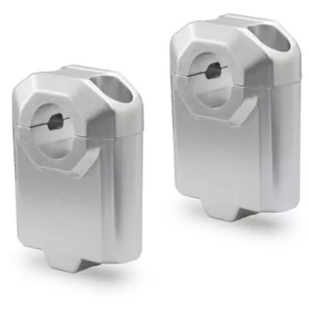 Réhausse Guidon SW-Motech Diamètre 22mm Hauteur 50mm Argent