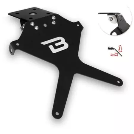 Support De Plaque Court Barracuda Universel En Aluminium